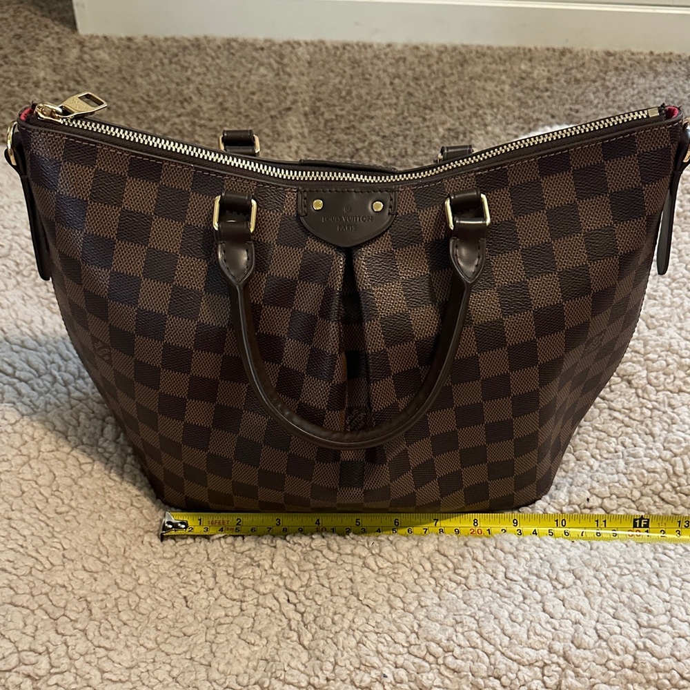 Brown Checkered Totes with Gold Hardware